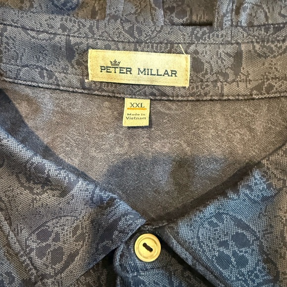 Peter Millar Navy Skull-Print Polo - Picture 3 of 3